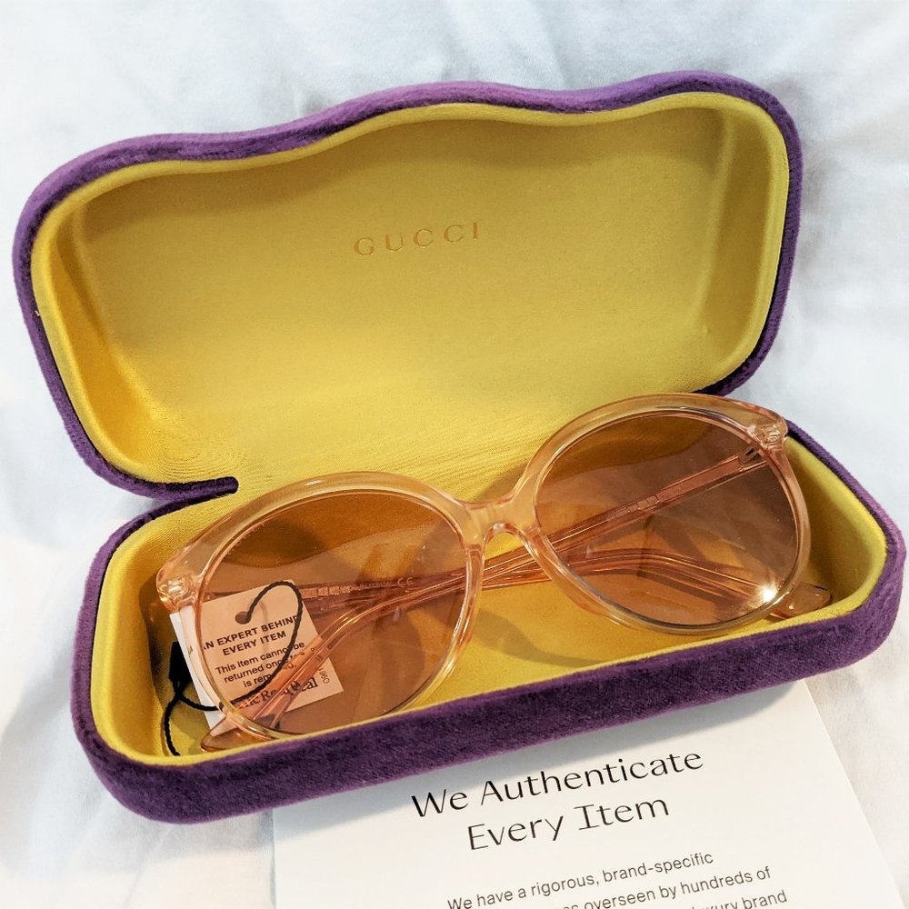 Gucci Pink Sunglasses - Authentic with case